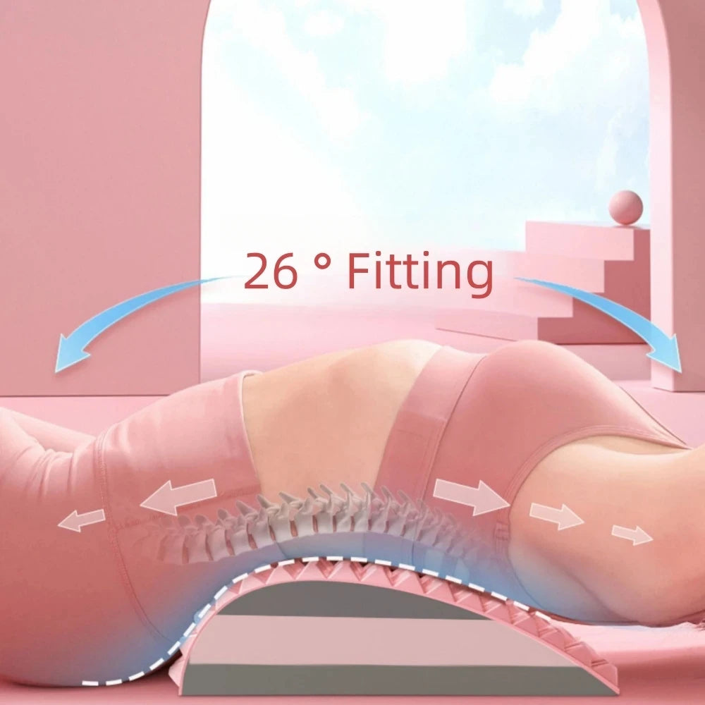 Alivio del dolor de espalda-Almohadilla para Estiramiento de Espalda, Almohada para Cuello, Corrector de Postura, Soporte para Cintura, Masajeador para Relajación de Espalda, Alivio de Dolor en la Hernia de Disco Lumbar"