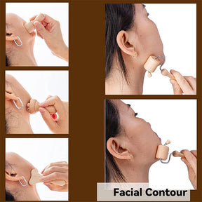 Kit de Masaje Facial de Madera - Terapia de Maderoterapia, Rodillo Reafirmante y Herramientas Gua Sha para un Lifting Natural.
