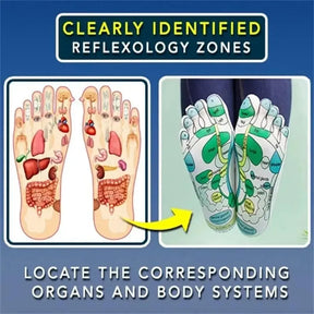 PiesZen -Un par de calcetines de acupresión, calcetines de reflexología, masaje de pies para yoga, diagrama de puntos de acupresión, calcetines de acupuntura, fisioterapia.